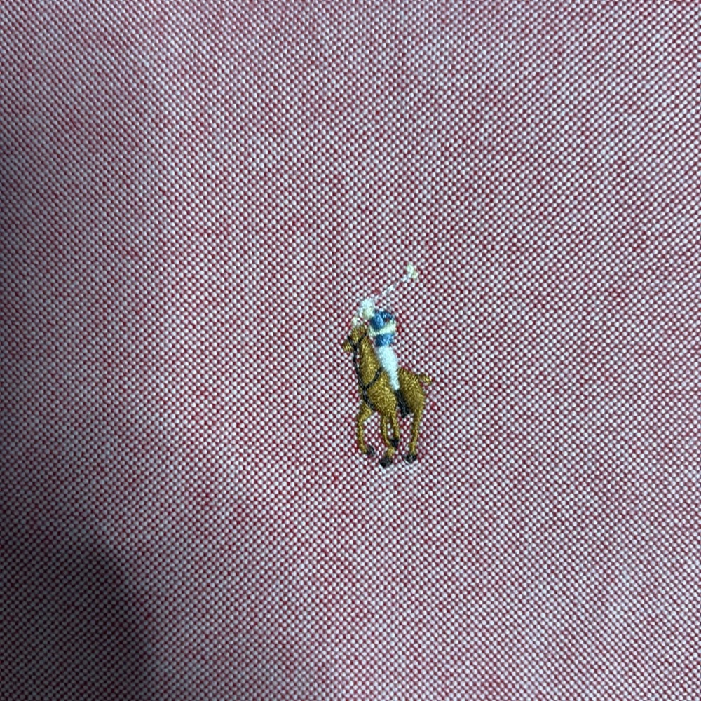 Ralph Lauren Sport Boy’s muted red Casual Button-Down Shirt Sz 14 - Picture 2 of 4